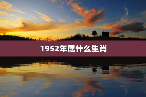 1952年属什么生肖