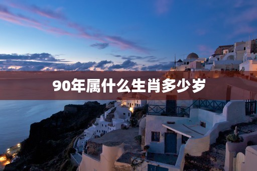 90年属什么生肖多少岁