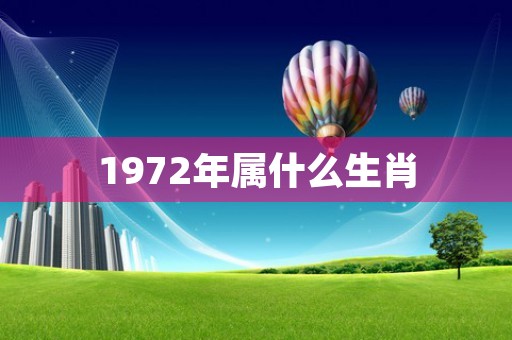 1972年属什么生肖