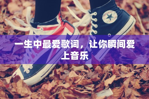 一生中最爱歌词，让你瞬间爱上音乐