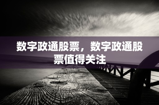 数字政通股票，数字政通股票值得关注