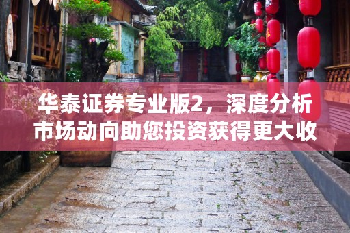 华泰证券专业版2，深度分析市场动向助您投资获得更大收益