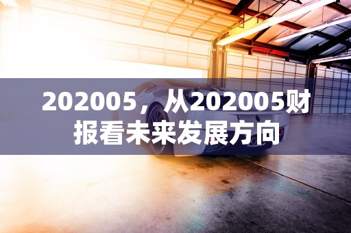 202005，从202005财报看未来发展方向