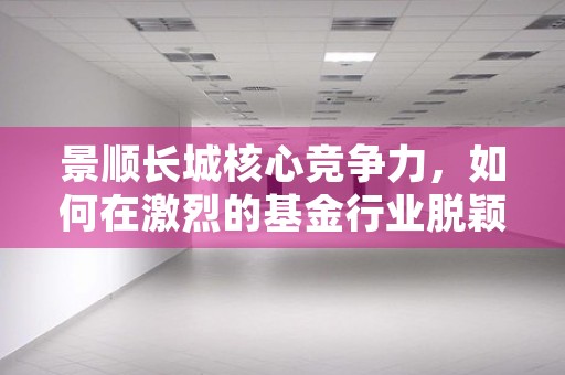 景顺长城核心竞争力，如何在激烈的基金行业脱颖而出