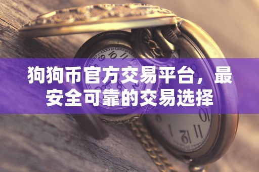 狗狗币官方交易平台，最安全可靠的交易选择