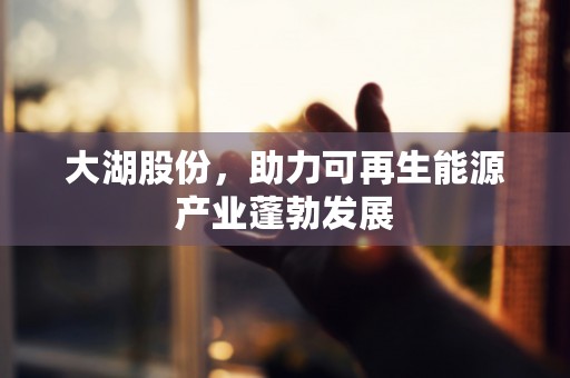 大湖股份，助力可再生能源产业蓬勃发展