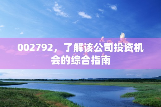 002792，了解该公司投资机会的综合指南