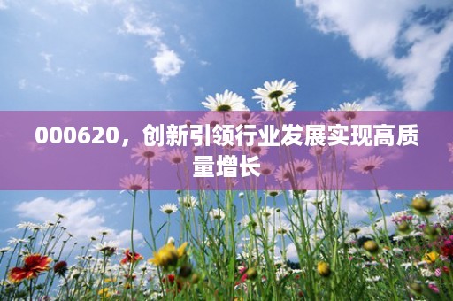 000620，创新引领行业发展实现高质量增长