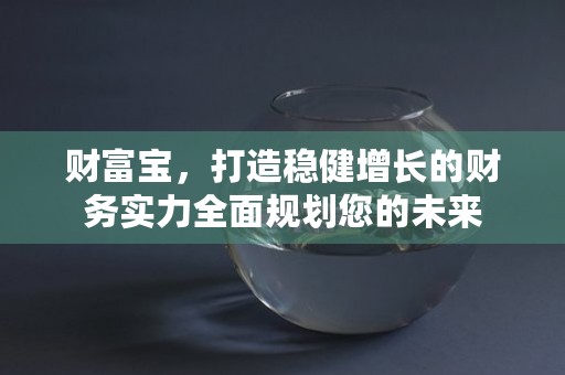 财富宝，打造稳健增长的财务实力全面规划您的未来