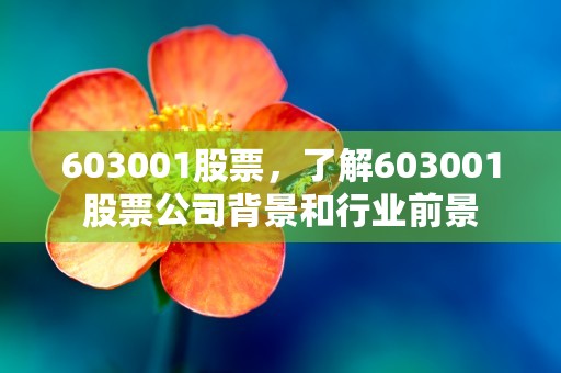 603001股票，了解603001股票公司背景和行业前景