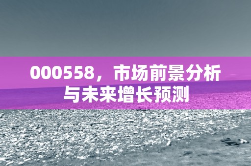 000558，市场前景分析与未来增长预测