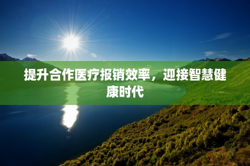 提升合作医疗报销效率，迎接智慧健康时代