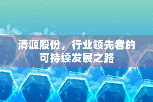 清源股份，行业领先者的可持续发展之路