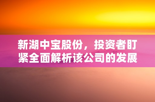 新湖中宝股份，投资者盯紧全面解析该公司的发展前景和投资机会