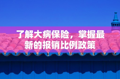 了解大病保险，掌握最新的报销比例政策