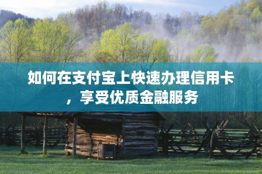 如何在支付宝上快速办理信用卡，享受优质金融服务