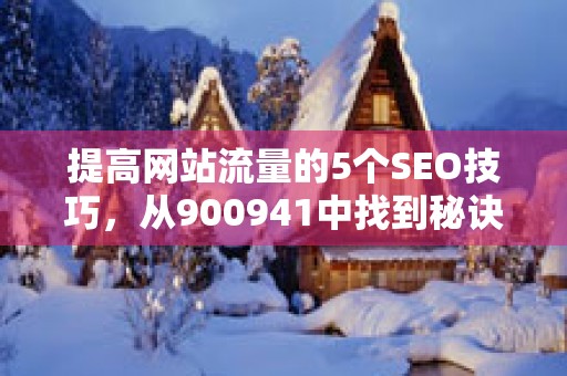 提高网站流量的5个SEO技巧，从900941中找到秘诀