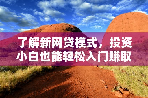 了解新网贷模式，投资小白也能轻松入门赚取稳定收益