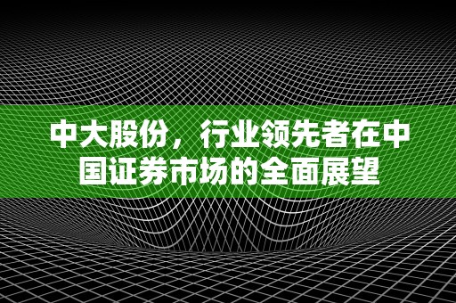 中大股份，行业领先者在中国证券市场的全面展望