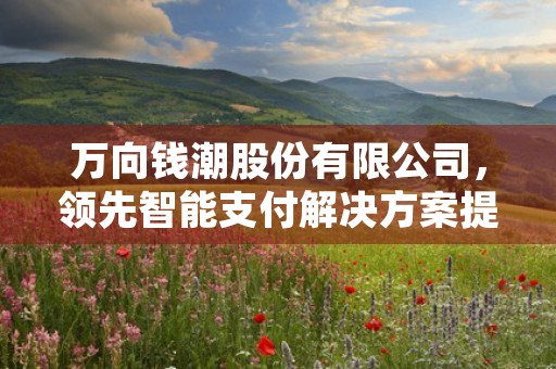 万向钱潮股份有限公司，领先智能支付解决方案提供商