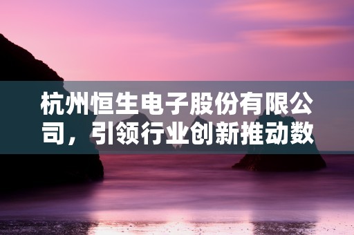 杭州恒生电子股份有限公司，引领行业创新推动数字化转型进程