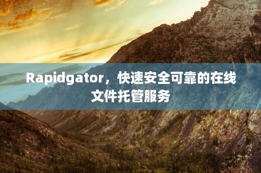 Rapidgator，快速安全可靠的在线文件托管服务