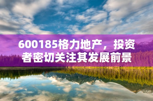 600185格力地产，投资者密切关注其发展前景