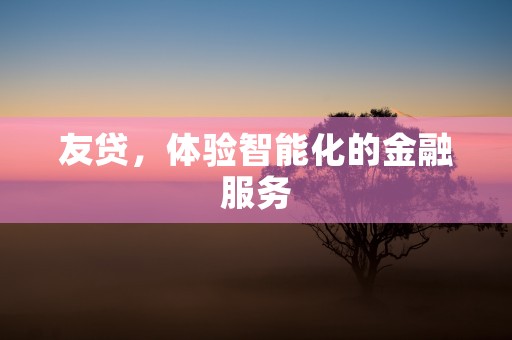 友贷，体验智能化的金融服务