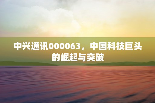 中兴通讯000063，中国科技巨头的崛起与突破