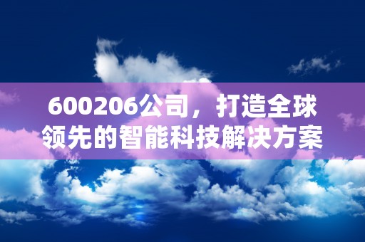 600206公司，打造全球领先的智能科技解决方案供应商