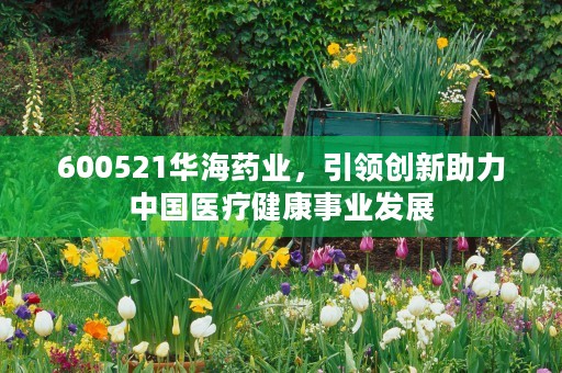 600521华海药业，引领创新助力中国医疗健康事业发展