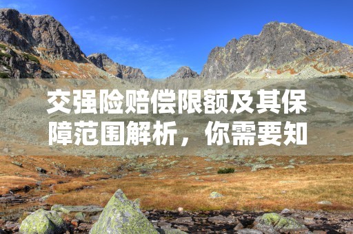 交强险赔偿限额及其保障范围解析，你需要知道的全部信息