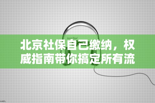 北京社保自己缴纳，权威指南带你搞定所有流程