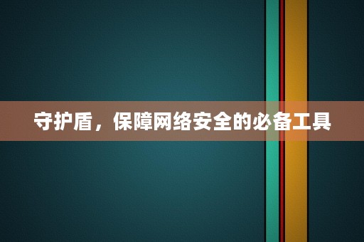 守护盾，保障网络安全的必备工具