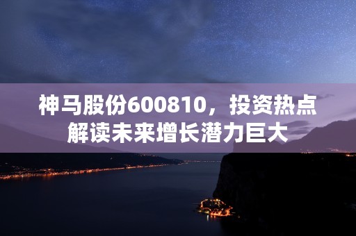 神马股份600810，投资热点解读未来增长潜力巨大