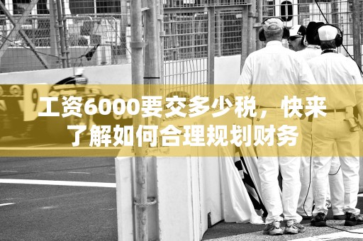 工资6000要交多少税，快来了解如何合理规划财务