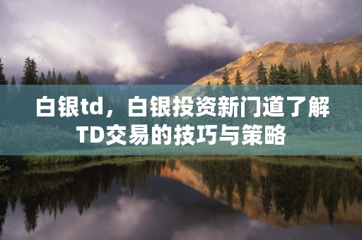 白银td，白银投资新门道了解TD交易的技巧与策略