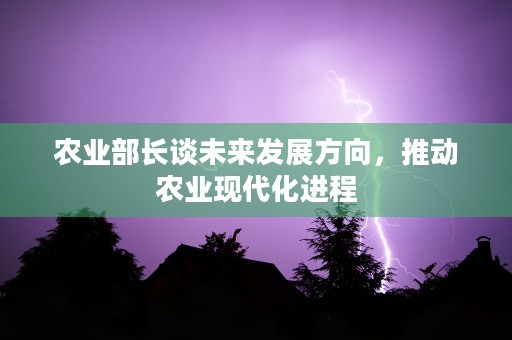 农业部长谈未来发展方向，推动农业现代化进程