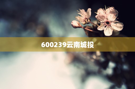 600239云南城投