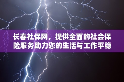 长春社保网，提供全面的社会保险服务助力您的生活与工作平稳发展