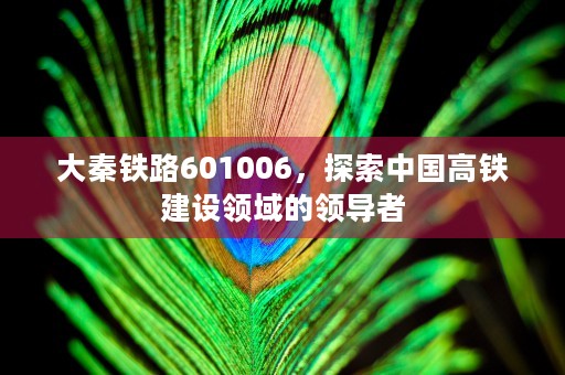 大秦铁路601006，探索中国高铁建设领域的领导者