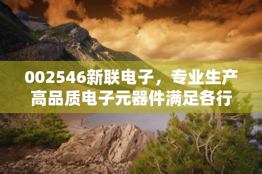 002546新联电子，专业生产高品质电子元器件满足各行业需求