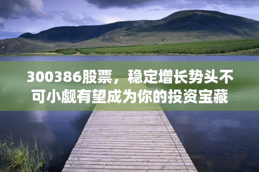 300386股票，稳定增长势头不可小觑有望成为你的投资宝藏