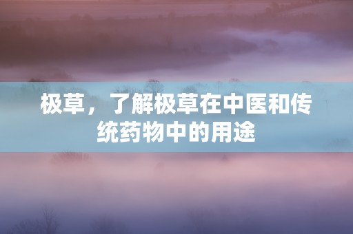 极草，了解极草在中医和传统药物中的用途