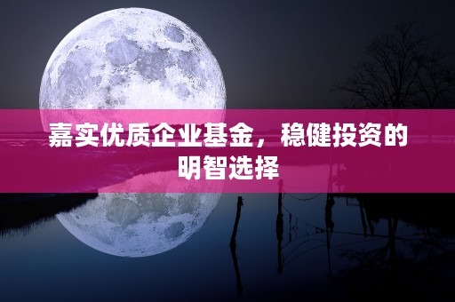 嘉实优质企业基金，稳健投资的明智选择