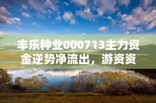 丰乐种业000713主力资金逆势净流出，游资资金净流入