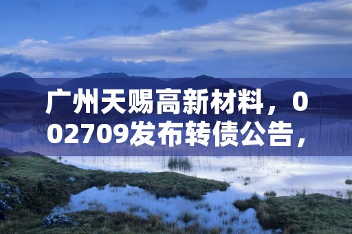 广州天赐高新材料，002709发布转债公告，市场反应如何？