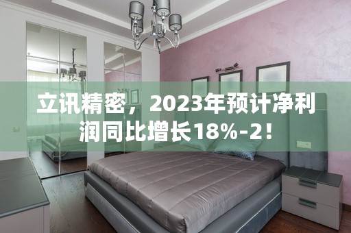 立讯精密，2023年预计净利润同比增长18%-2！