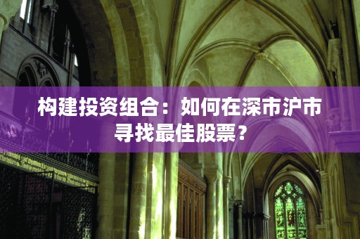 构建投资组合：如何在深市沪市寻找最佳股票？