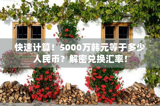 快速计算！5000万韩元等于多少人民币？解密兑换汇率！